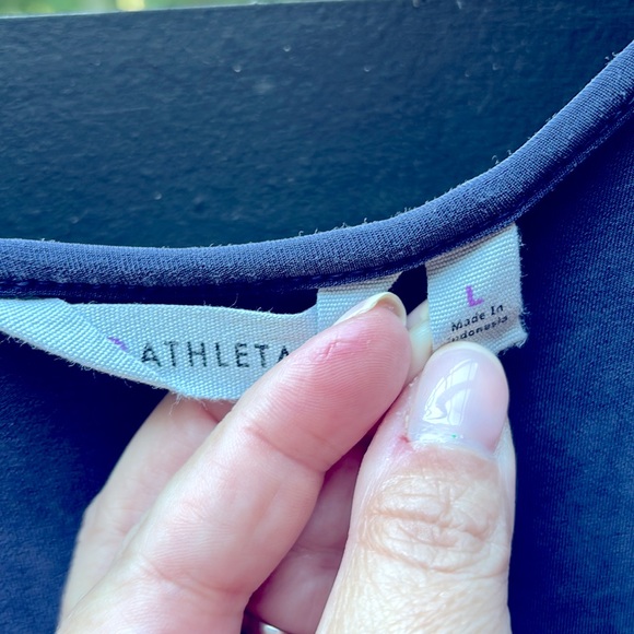 Athleta blue stretch sleeveless dress size L - Picture 4 of 6